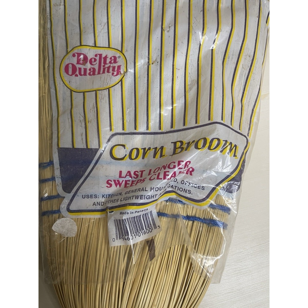 21 Inches Long 10 Inches Wide Handheld Corn Broom By Delta Quality Hanging Hook - Picture 5 of 5